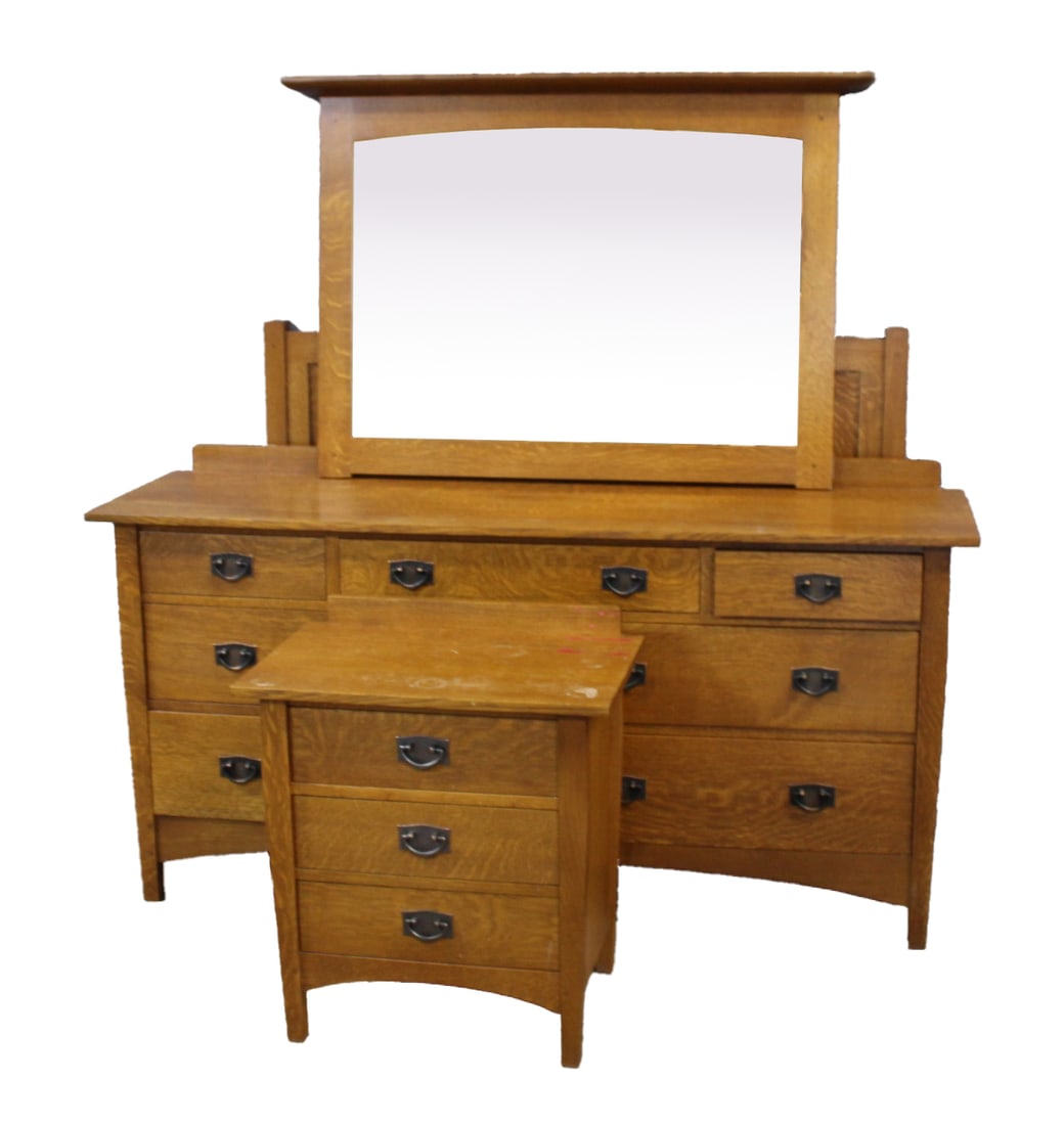 Stickley Audi 4 Piece Oak Arts & Crafts Style (1 of 11)