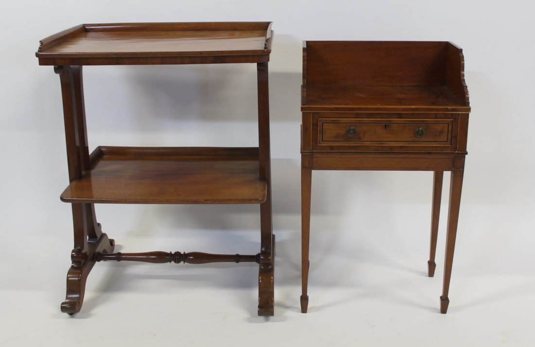 Antique Etagere Together With A 1 Drawer Stand. (1 of 6)