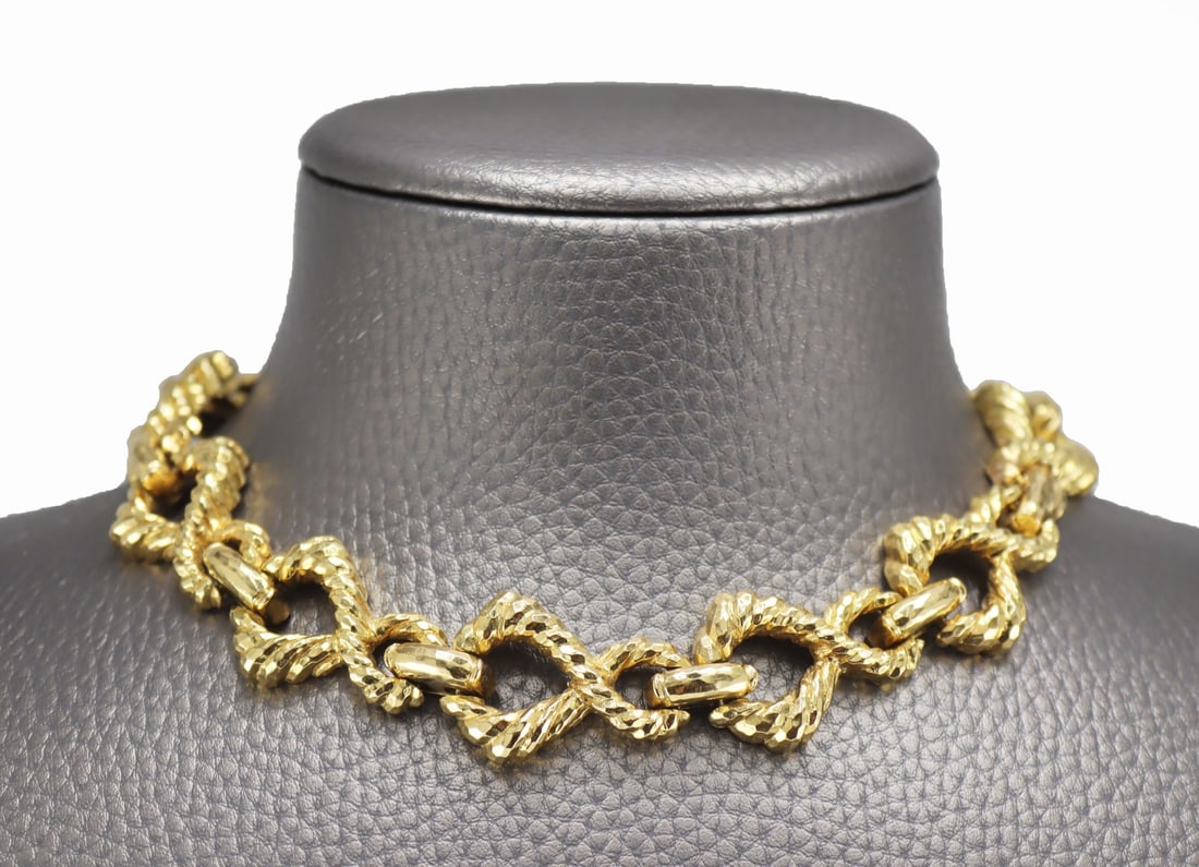 JEWELRY. DAVID WEBB 18kt Gold Bracelet OR Necklace (1 of 10)