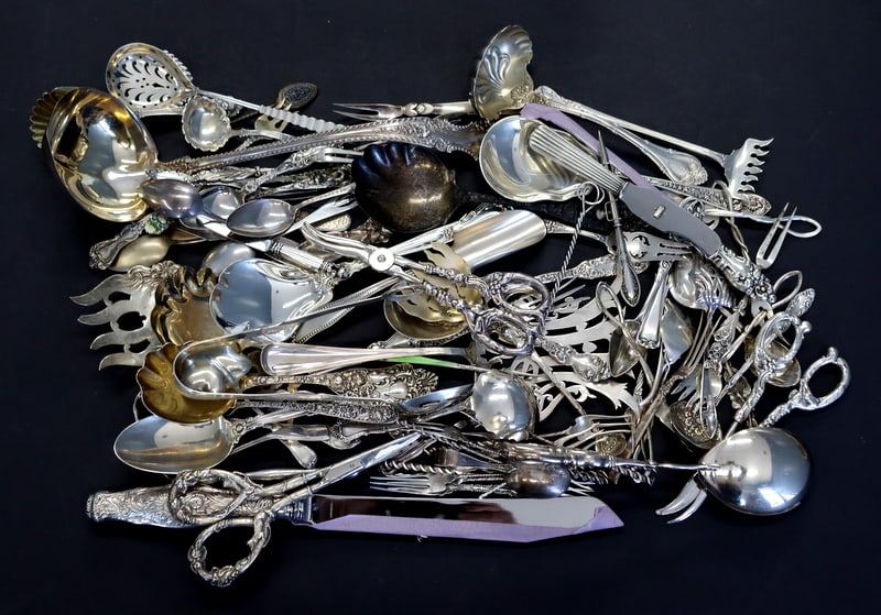 STERLING. Monumental Sterling Serving Piece and (1 of 8)