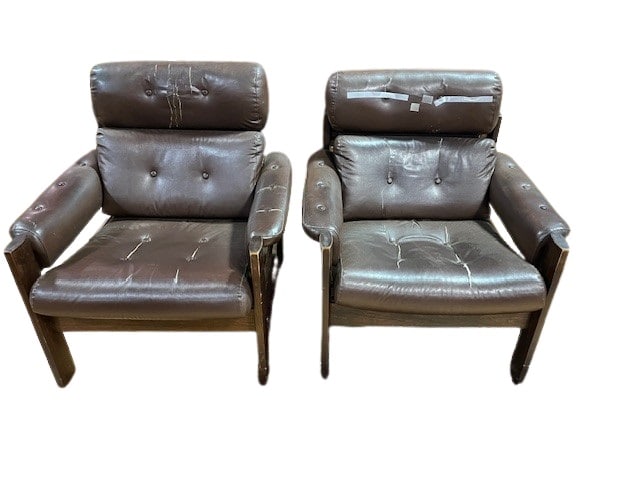 A Spanish Style Pr Of Midcentury Arm Chairs (1 of 8)