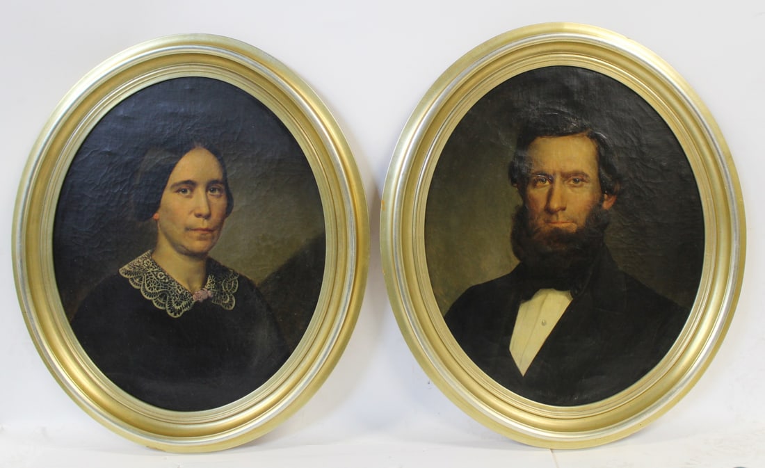 American School Portraits Oils On Canvas [2 Works] (1 of 6)