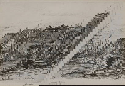 James Abbott McNeill Whistler, etching (1 of 3)