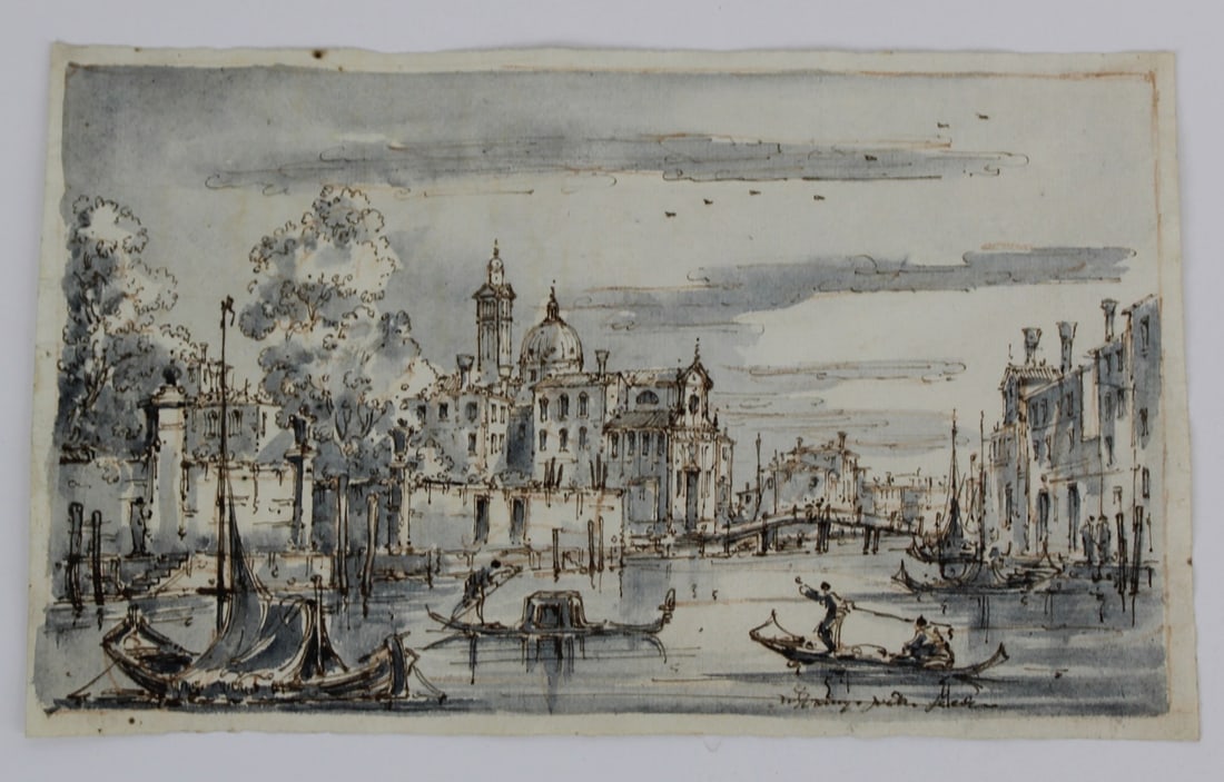 Illegibly Signed. Old Master Style Drawing (1 of 8)