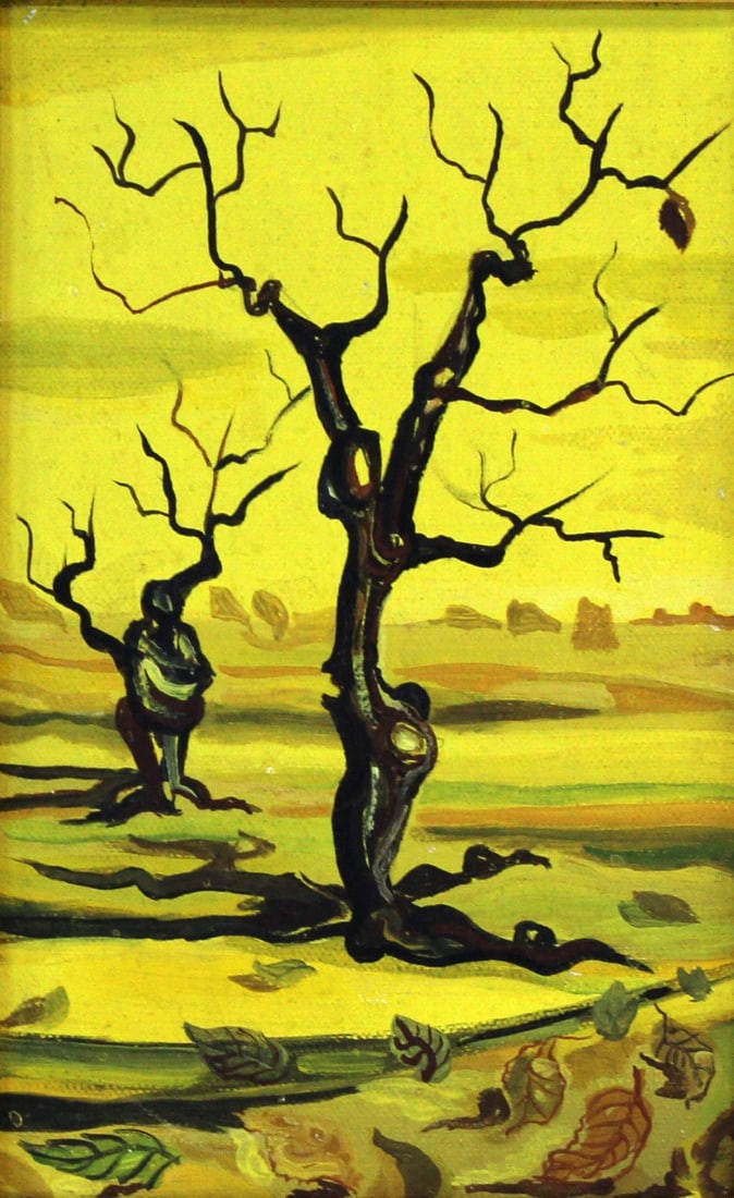 Unsigned. Abstract Oil On Canvas (1 of 4)