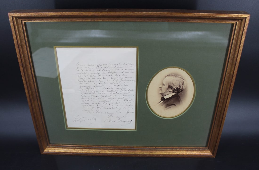 Richard Wagner ALS 1869 Framed Music Related (1 of 7)