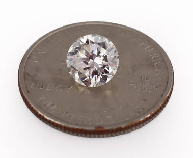 JEWELRY. Loose 2ct Round Brilliant Cut Diamond.: Diamond measures approx. 8.0mm in diameter x 5.0mm deep. In the process of obtaining a GIA Natural Diamond Grading Report. Total approx. weight of the diamond is 0.4 grams (gross). From the estate of
