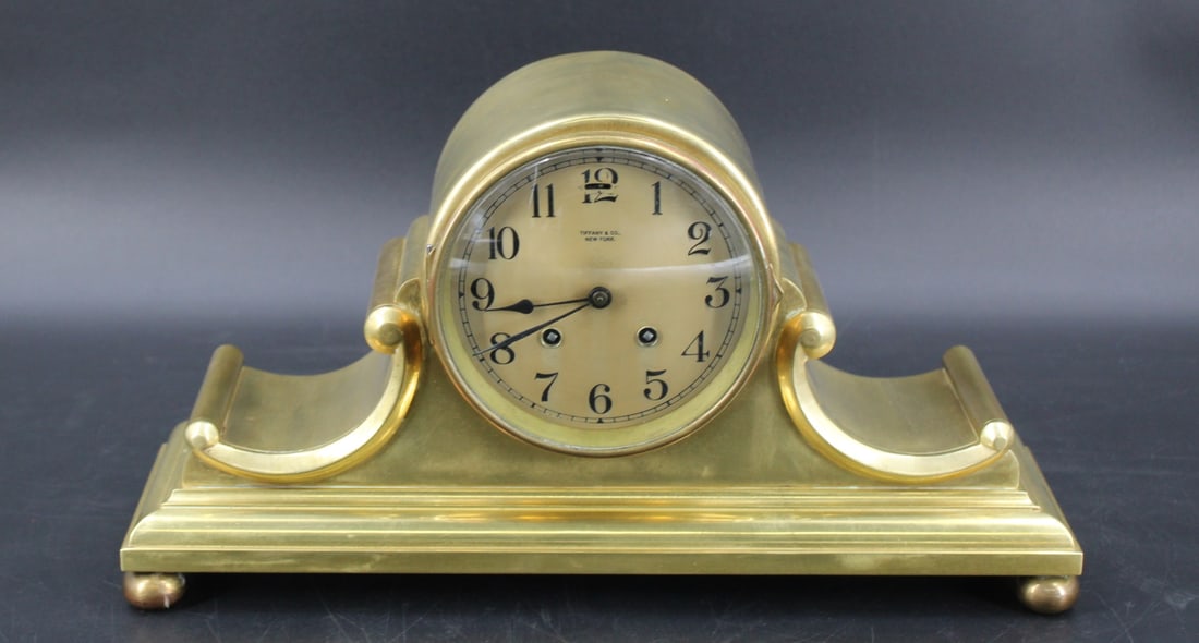 Tiffany & Co / Chelsea Brass Mantel Clock. (1 of 6)
