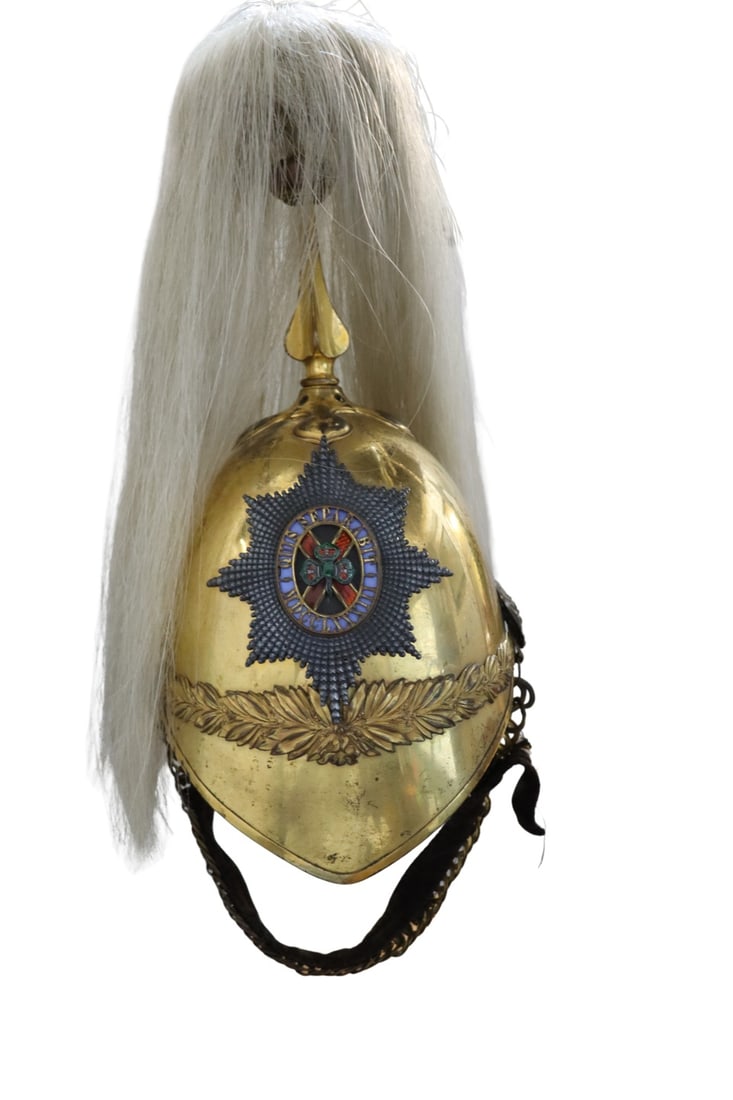 MILITARIA. 4th Royal Irish Dragoon Guards Helmet (1 of 11)