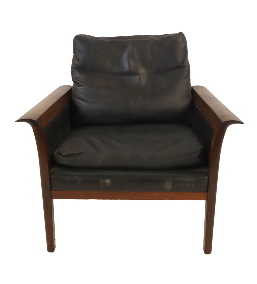 Knut Saeter for Vatne Mobler Black Leather Chair. (1 of 6)
