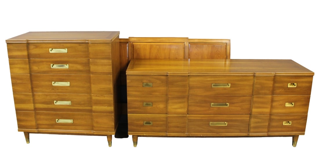 Midcentury John Widdicomb Campaign Style Partial (1 of 8)