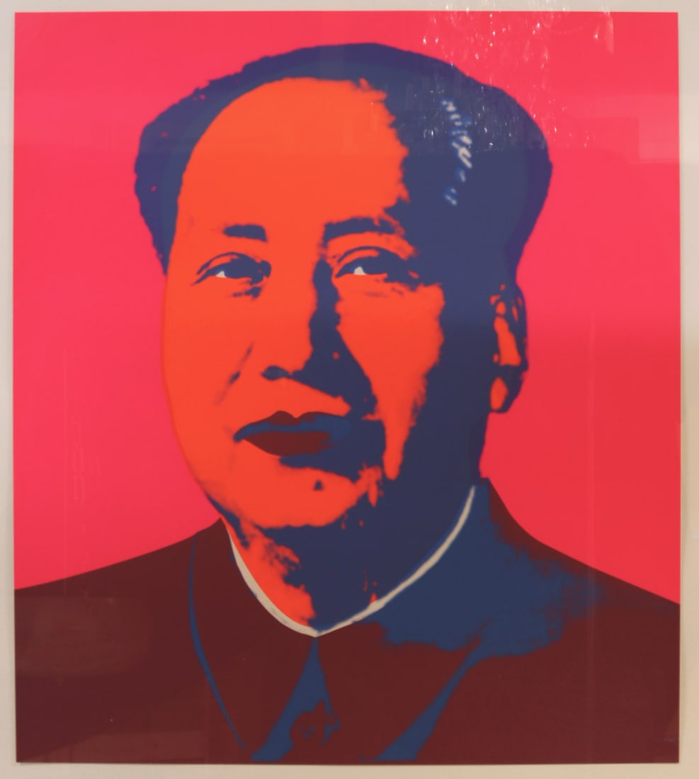 AFTER ANDY WARHOL.: 'Mao'. Screenprint in colors on paper. Property of a Greenwich, CT collection. Dimensions: 33.375" h x 29.50" w. Frame: 45" h x 41.25" w.