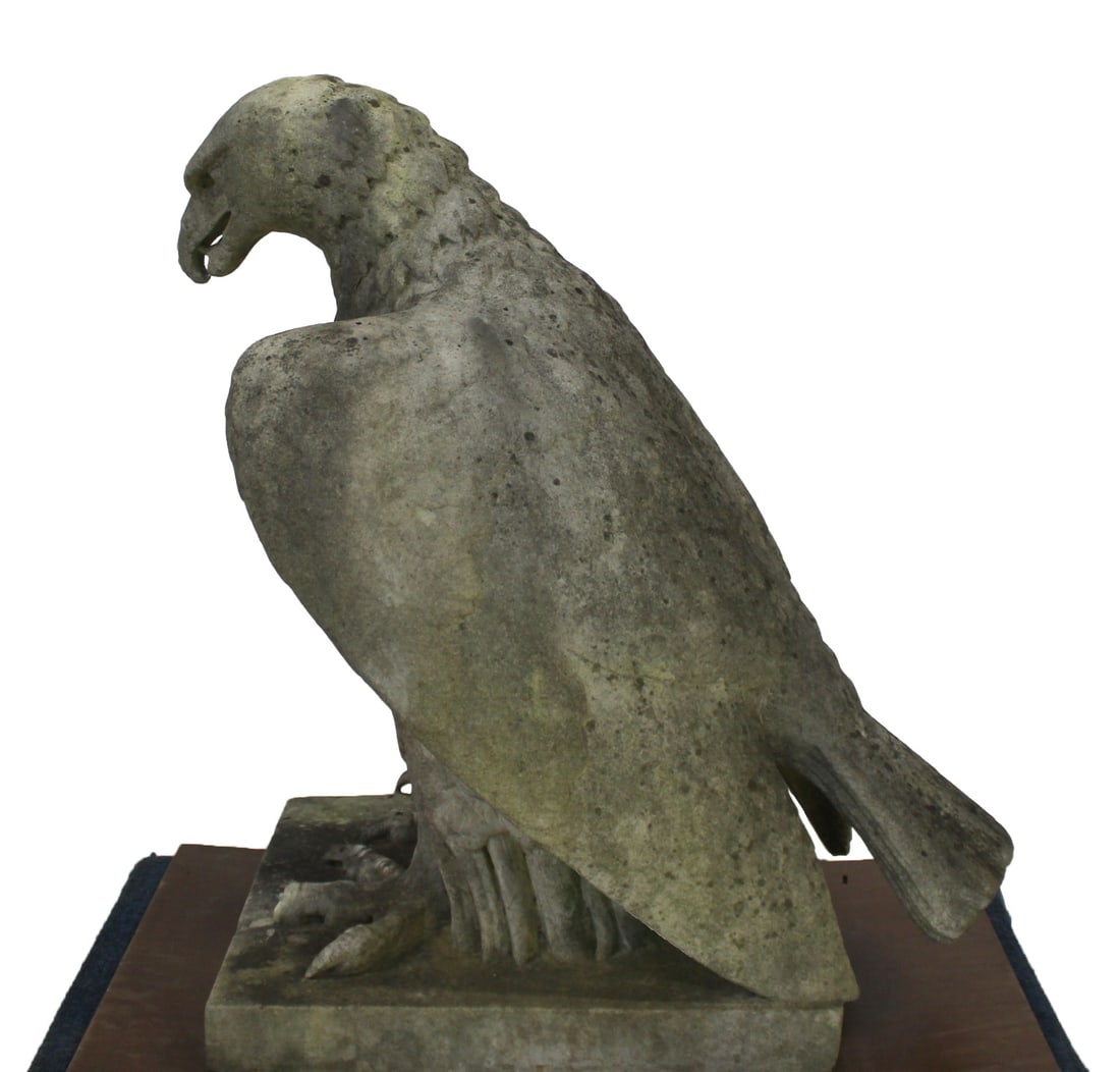 Large & Impressive Antique Marble Eagle.: Good large size. Consignor stated his father said it came from a court house decades ago. From a Muttontown, Long Island, NY estate. - Dimensions: 28"x19"x24"