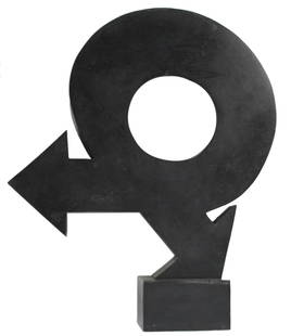 UNSIGNED. Vintage Patinated Bronze Sculpture.: From a Larchmont estate. - Dimensions: 17" h x 15" w x 2.25" d.