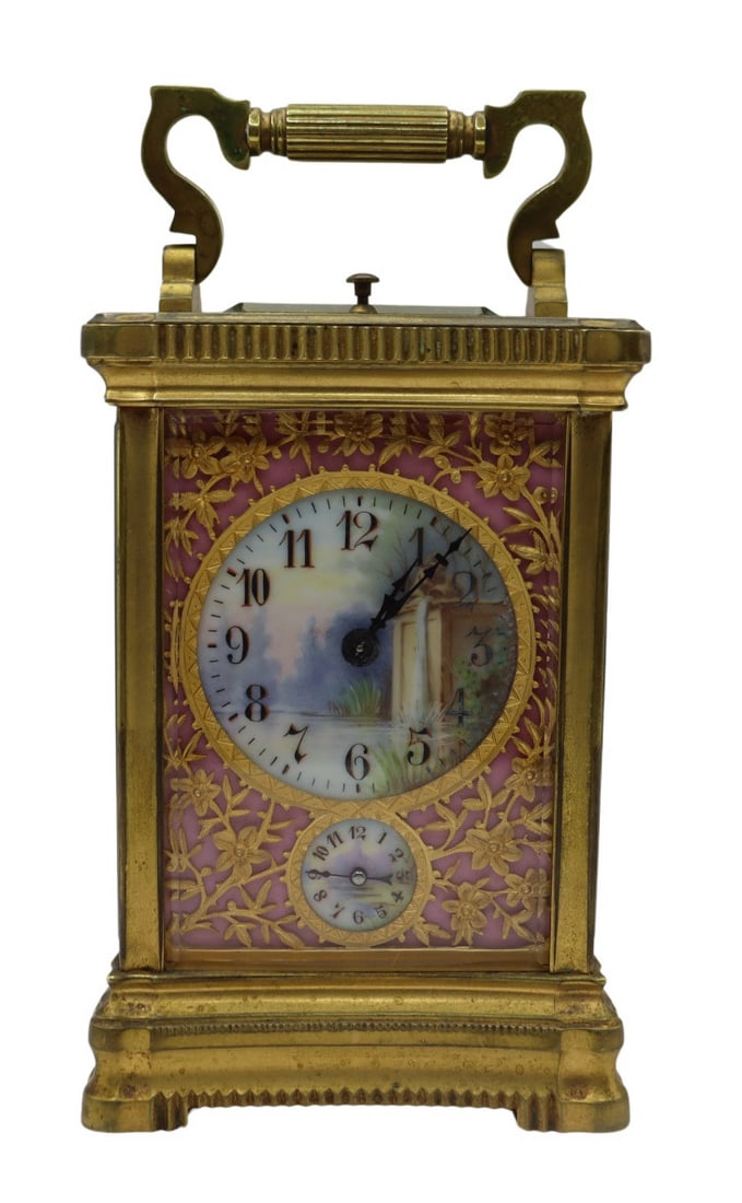 French Aiguilles & Co. Gilt Repeating Carriage (1 of 10)