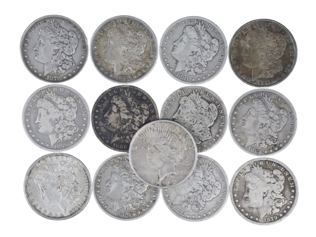 NUMISMATICS. Morgan Silver Dollar Grouping. (1 of 9)