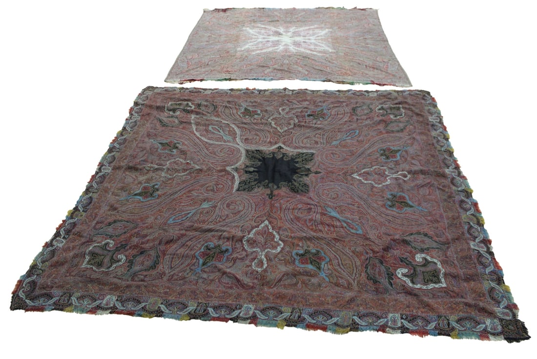 2 Fine Handmade Antique Paisley Shawls. (1 of 10)