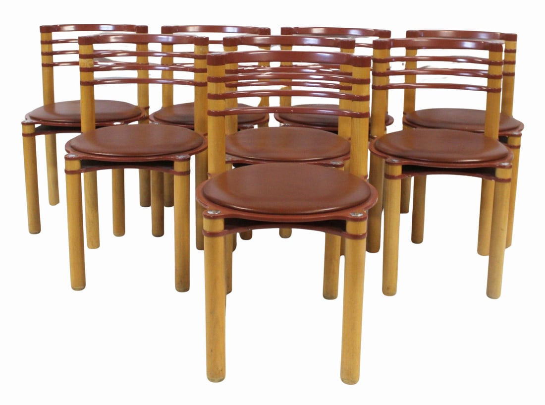 Set of 8 Vintage Memphis Style Chairs. (1 of 10)