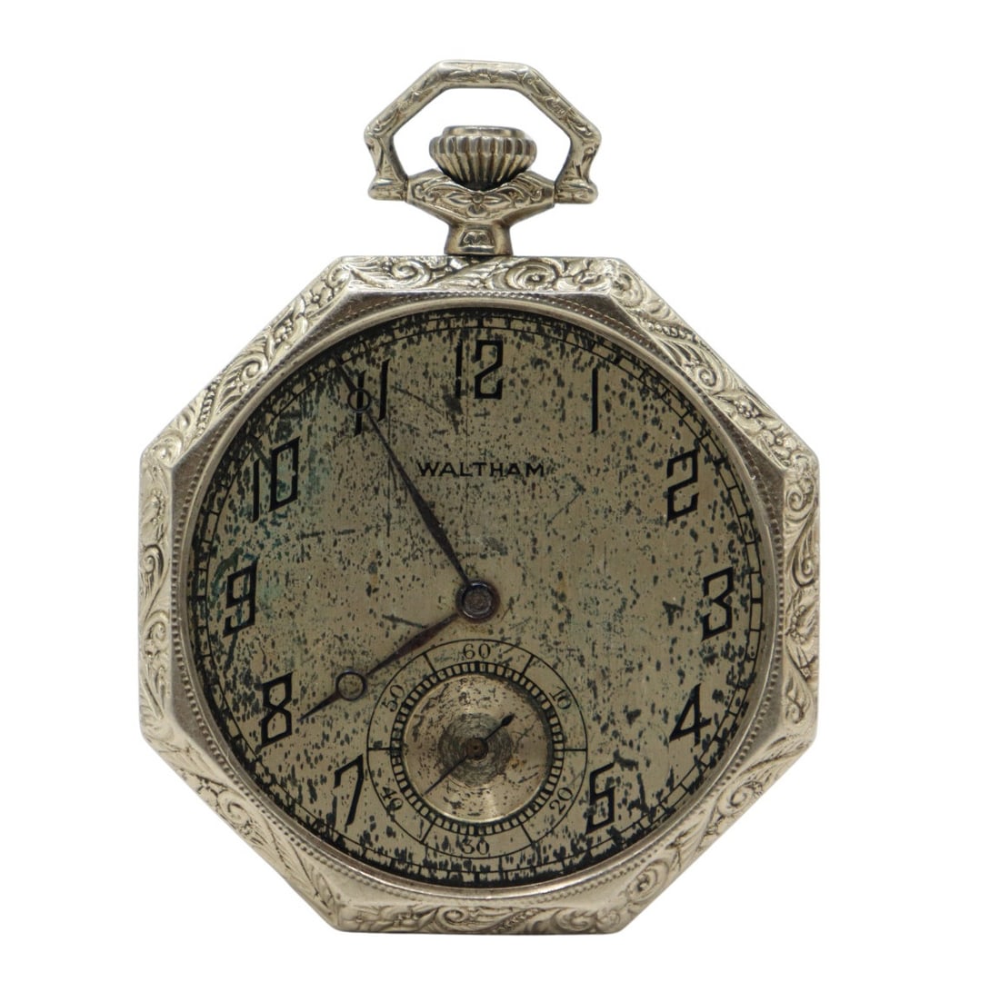 JEWELRY. Waltham 14kt Swing-Ring Case Pocket Watch (1 of 8)