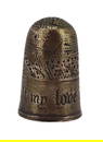 SILVER. 17th C &quot;Thoust My Love in Hert&quot; Thimble.