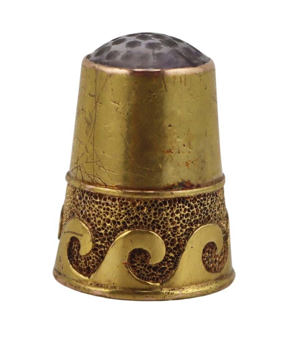 GOLD. Signed BH 14kt Gold "Wave" Thimble. (1 of 6)