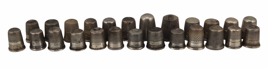 SILVER. (25) Assorted Silver Thimbles. (1 of 20)