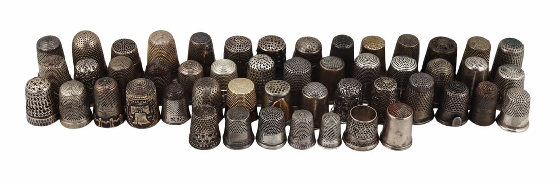 SILVER. (50) Assorted Silver Thimbles. (1 of 20)