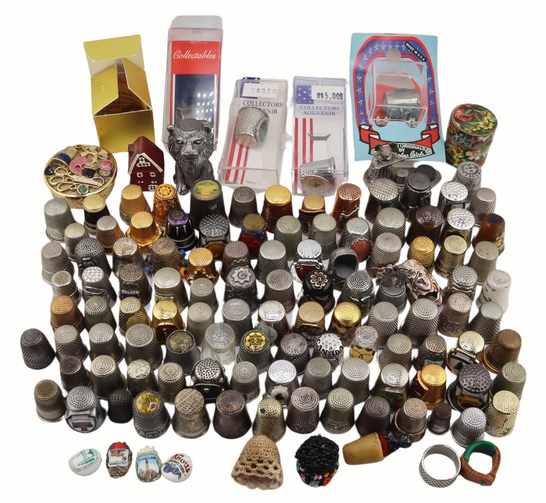 Large Grouping of (112) Assorted Thimbles, Etc.! (1 of 15)