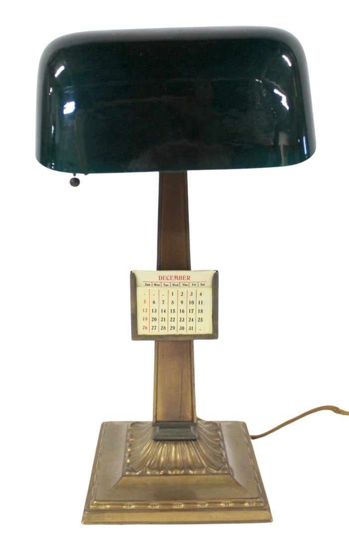 Emeralite Desk Lamp with Calendar Pad. (1 of 8)