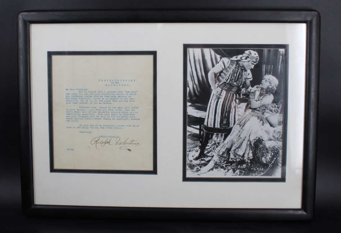 Rudolph Valentino Signed Letter To Vivienne (1 of 4)