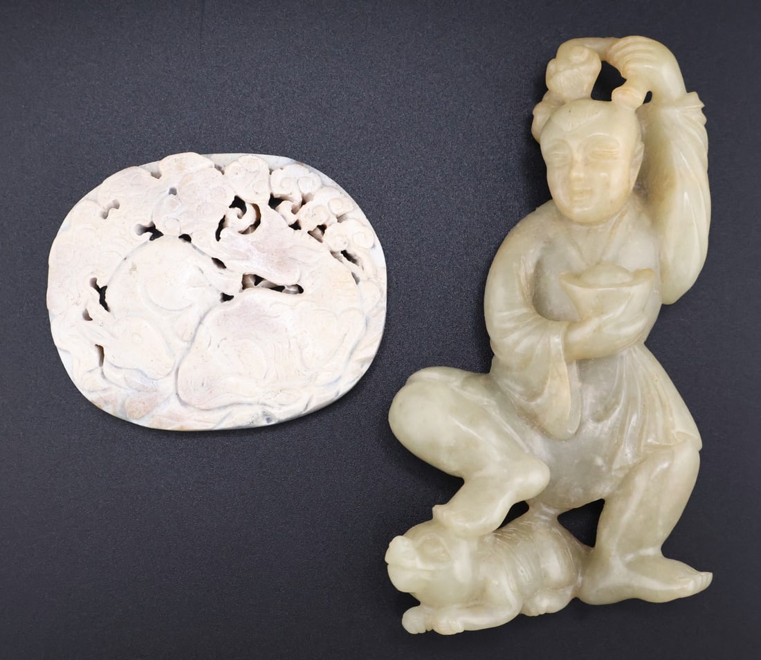 (2) Chinese Jade Carvings. (1 of 10)