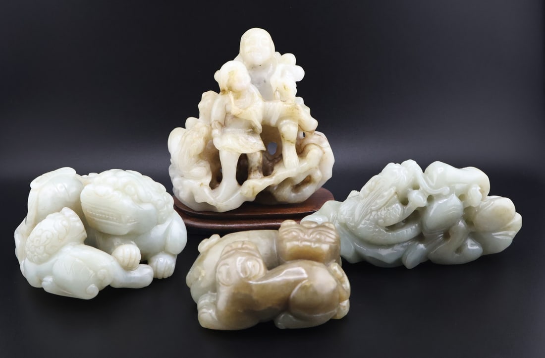 (4) Chinese Jade Carvings (1 of 15)