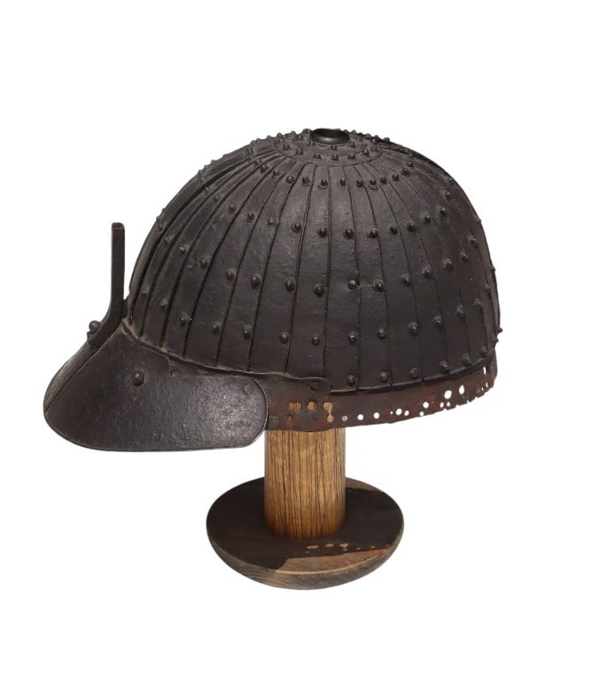 MILITARIA. Japanese 32-Plate Iron Kabuto Helmet. (1 of 12)