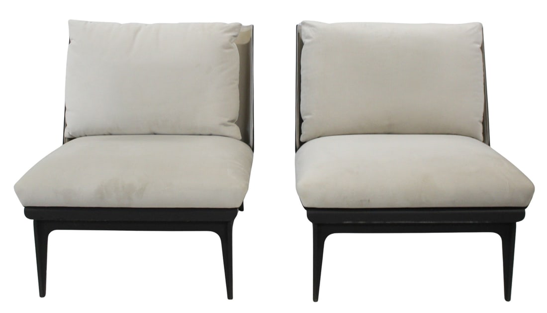 GABRIEL SCOTT Pair of Boudoir Chairs. (1 of 6)