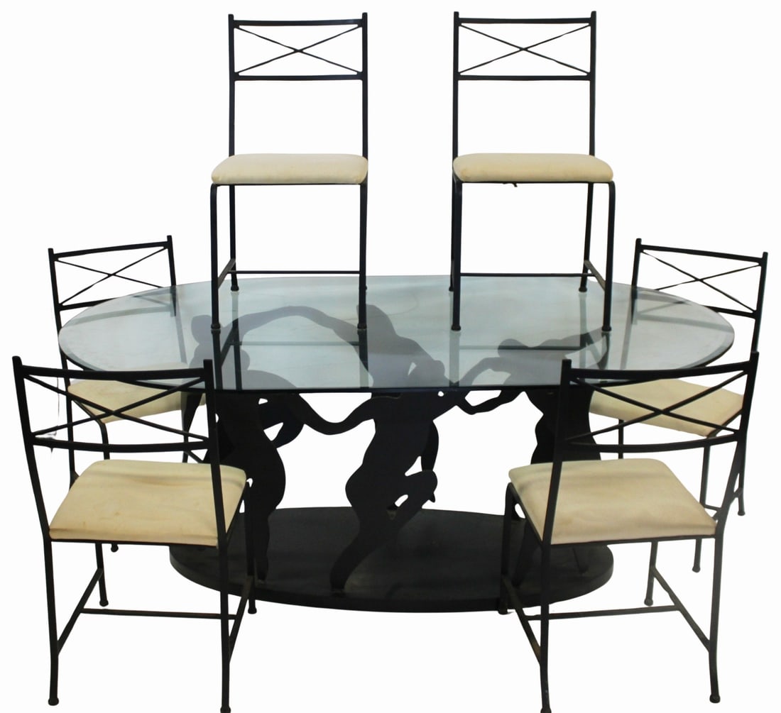 After Matisse Midcentury Table & 6 Chairs. (1 of 12)