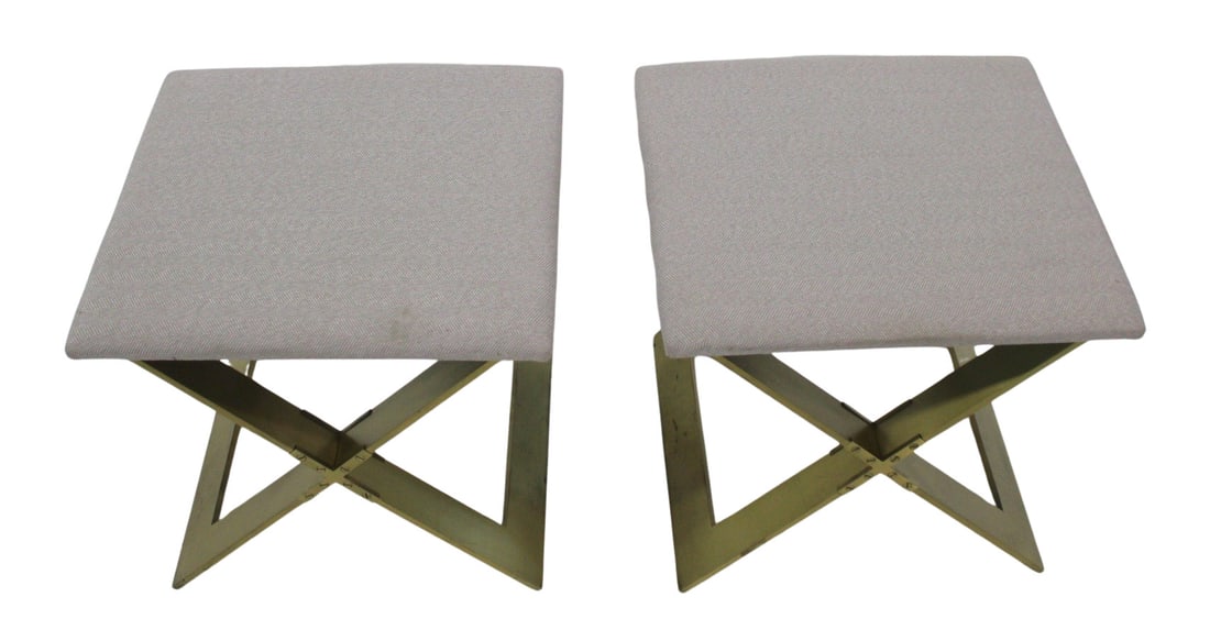 GABRIEL SCOTT Pair of Marx Stools. (1 of 6)