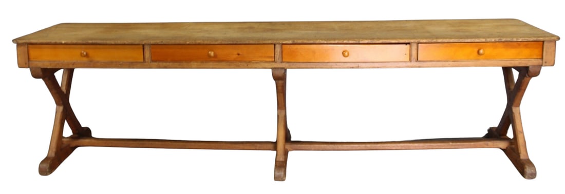 Antique Pine 4 Drawer x Base Server. (1 of 10)