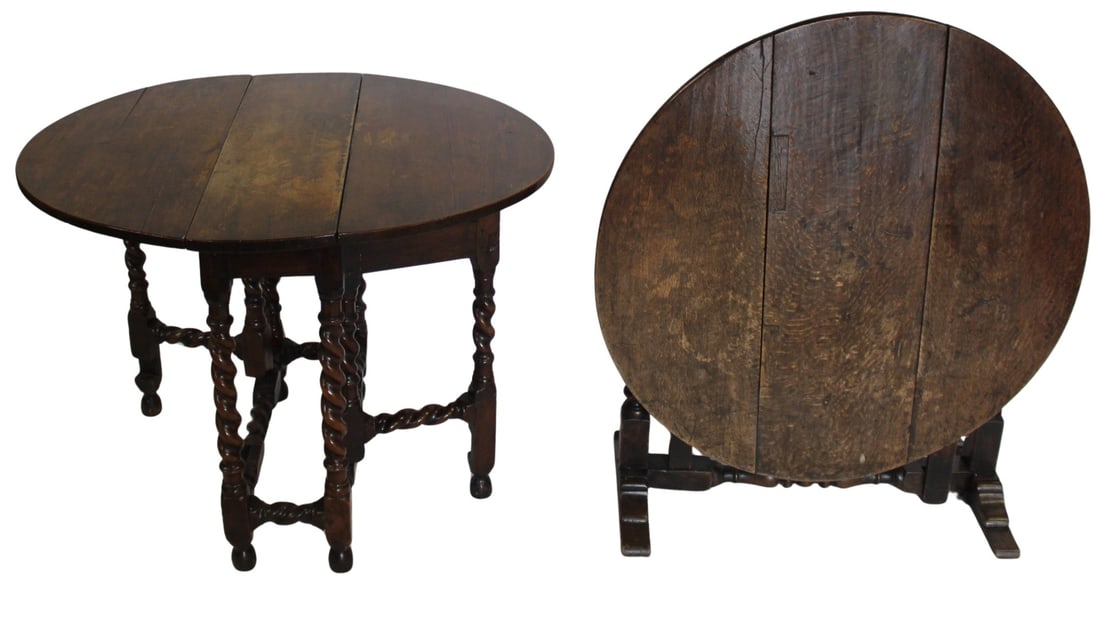 Lot Of 2 Antique Gateleg Tables (1 of 9)