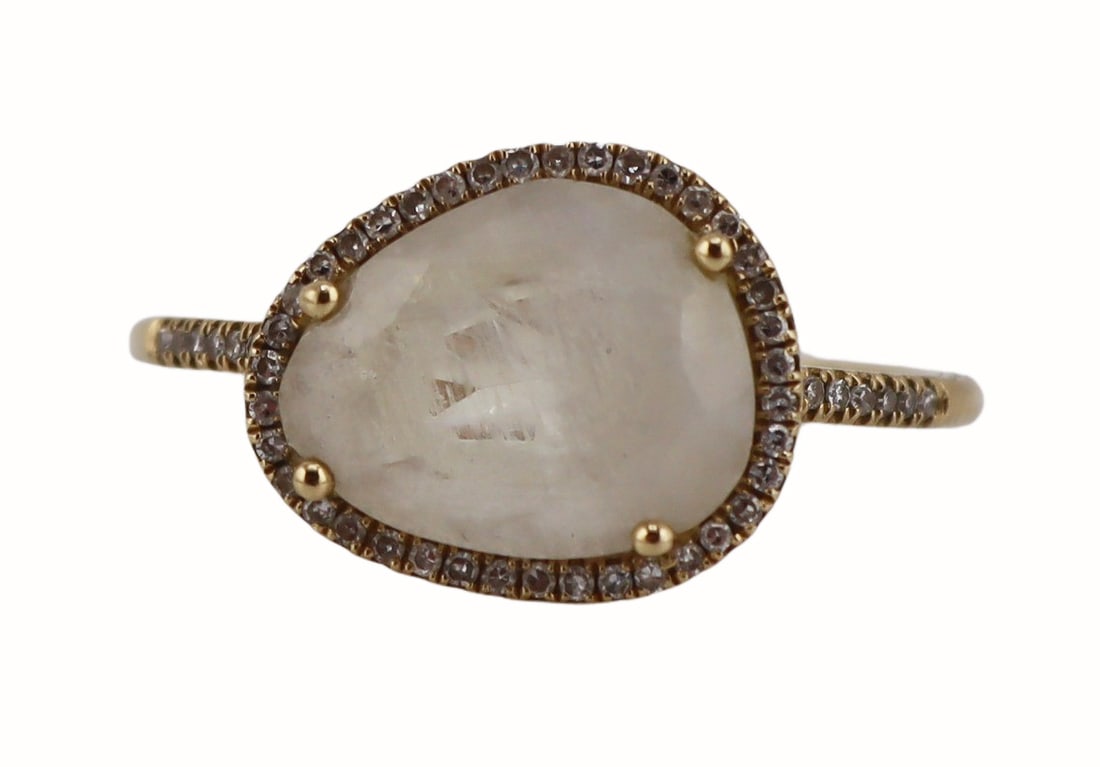 JEWELRY. 14kt Gold, Gem and Diamond Ring. (1 of 8)