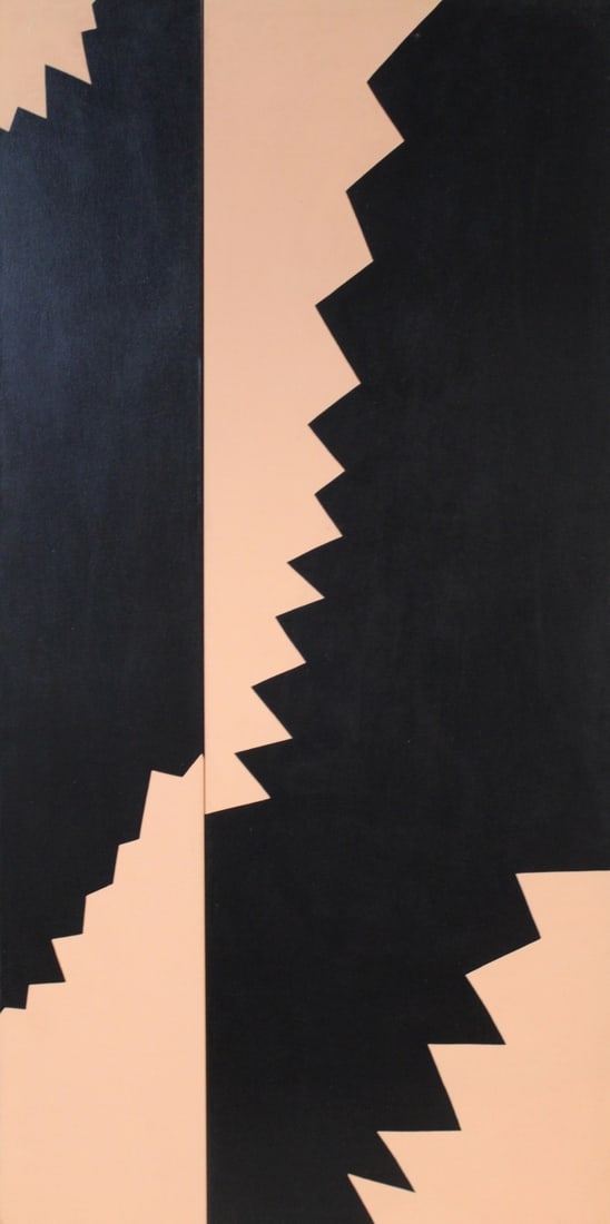 VALERIE MARKWOOD (American, 20th Century): "Shonto". Signed and dated, 1981. Acrylic on linen. From a New Jersey estate. - Dimensions: 72" x 36"