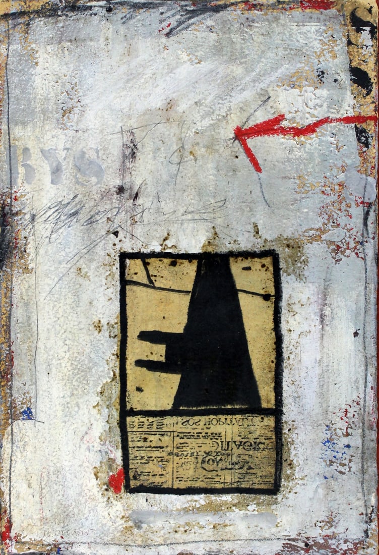 James Coignard (1925-2008) - France: Mixed Media / Oil on board. Signed. Possibly from the artist’s Carborundum series. From a New Rochelle NY collector. - Dimensions: 14.5" x 22.5" & Framed: 20" x 28"