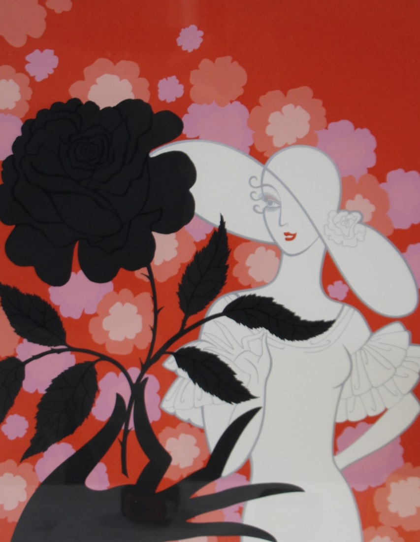 Romain (Erte) De Tirtoff (Russian 1892 - 1990): Erte. Signed and numbered 152 / 260. From a Westchester NY estate. - Dimensions: 23" x 17" & Framed: 29" x 23.5"