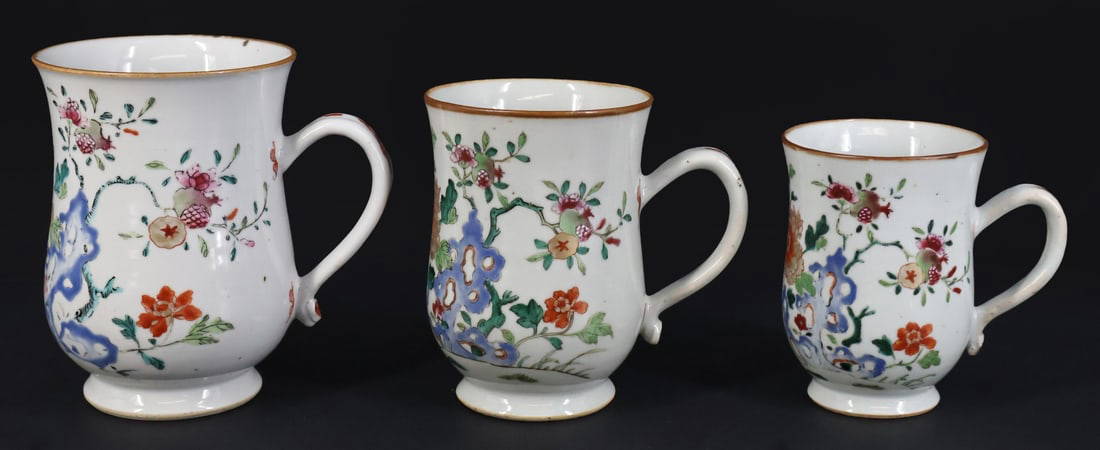 Set of (3) Chinese Export Cups.