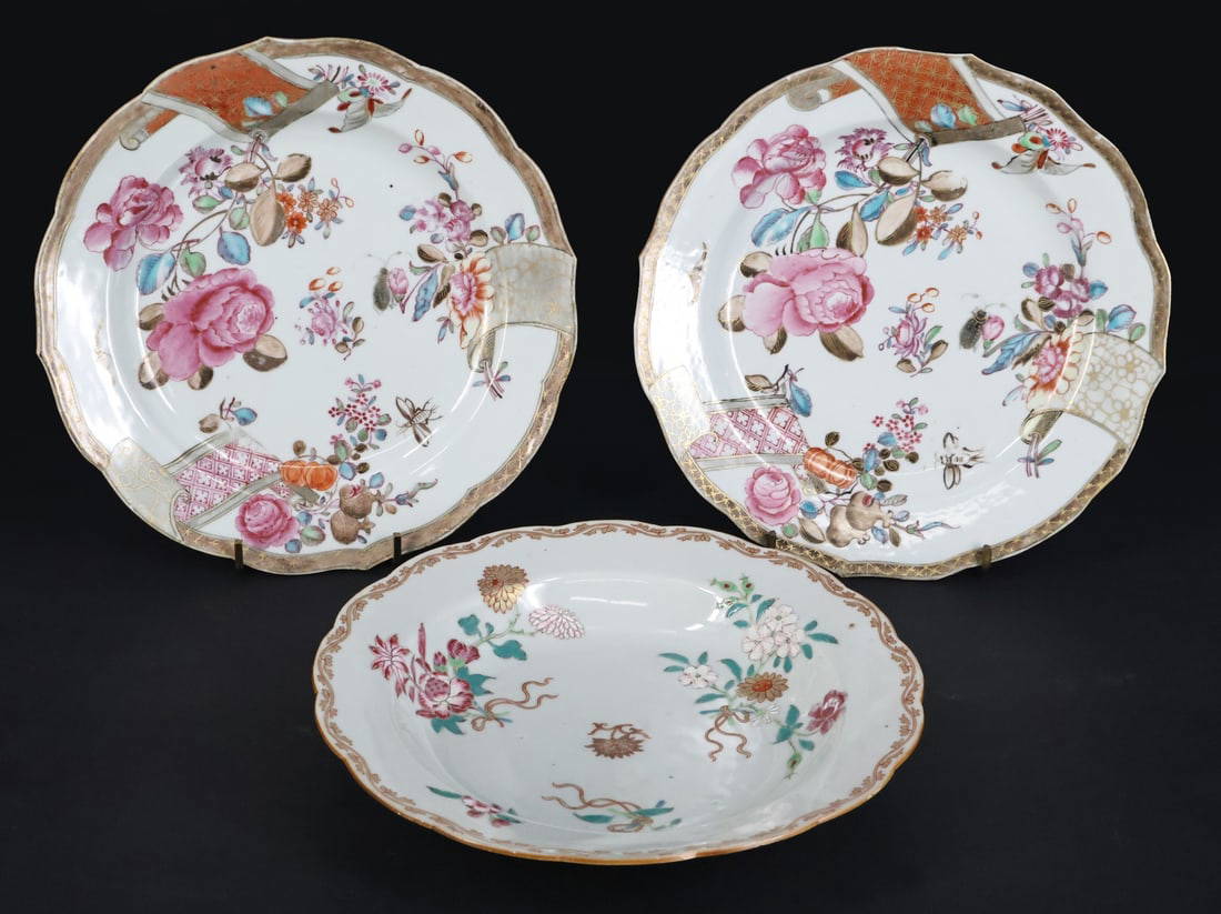 (3) Chinese Export Plates.