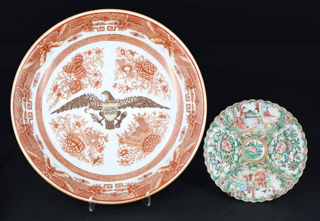 Chinese Export Plate and Fitzhugh Charger.