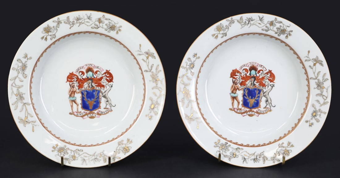 Pair of Chinese Armorial Bowls.