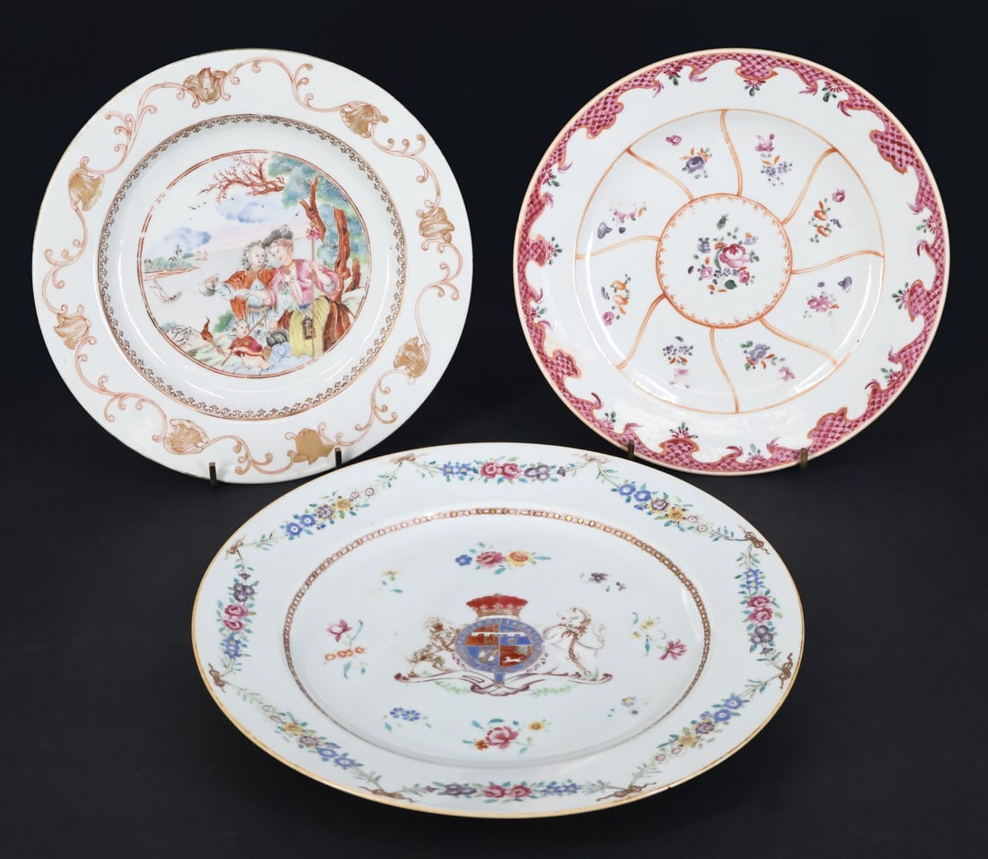 (3) Chinese Export Plates. (1 of 11)