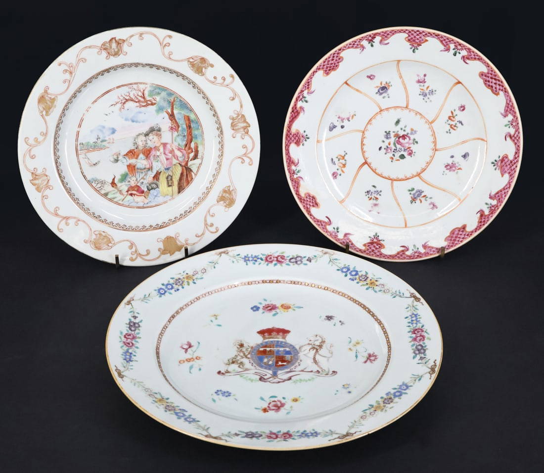 (3) Chinese Export Plates.