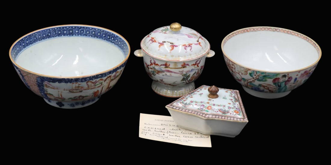 Chinese Export Porcelain Group.