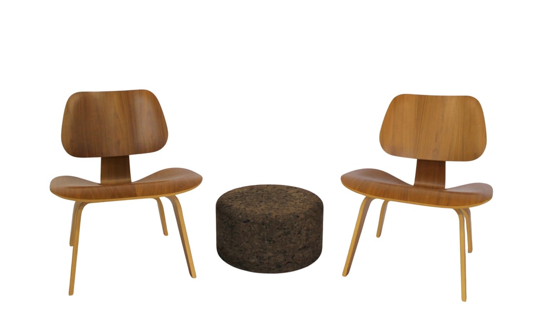 Pair Charles Eames LCW Chairs Together With A (1 of 10)